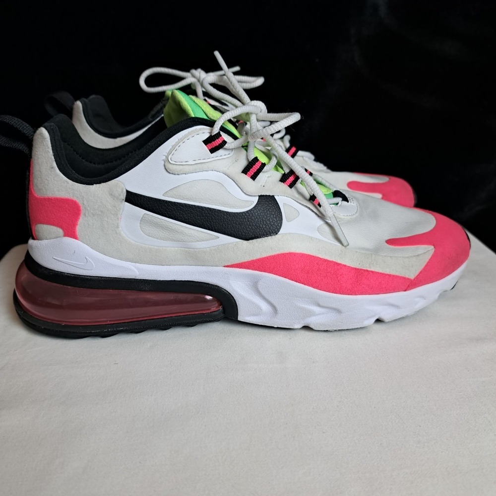 Nike Women's Air‎ Max 270 React Running Shoes Sneakers Hyper Pink White Size 9